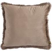 PTMD Nous Sierkussen - 60x3x60 cm - Fluweel - Taupe