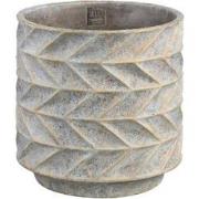 PTMD Bloempot Roah - 30x30x30 cm - Cement - Blauw