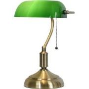 LumiLamp Bureaulamp Bankierslamp  27x17x41 cm  Groen Goudkleurig Metaa...