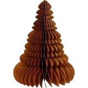 Papieren Kerstboom Glitter 10 cm - Mosterd