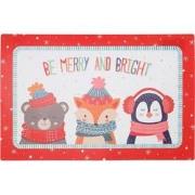 Kerstplacemat be merry and bright, 43,5x28,5 cm