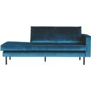 BePureHome Rodeo Daybed Rechts - Velvet - Blauw - 85x266x86/213