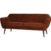 WOOOD Rocco 2-Zitsbank - Velvet - Roest - 75x187x82