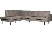 BePureHome Rodeo Hoekbank Links - Eco-leder - Elephant - 85x266x86/213