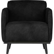 BePureHome Statement Fauteuil Met Arm - Polyester - Zwart - 77x72x93