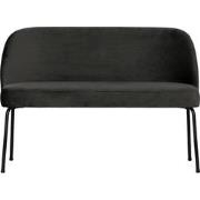 BePureHome Vogue Eetbank - Velvet - Zwart - 82,5x120x59