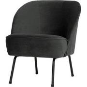 BePureHome Vogue Fauteuil - Velvet - Zwart - 69x57x70