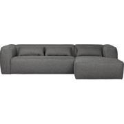 WOOOD Exclusive Bean Chaise Longue Rechts - Polyester - Mid Grey