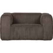 WOOOD Exclusive Bean Fauteuil - Grove Ribstof - Mud - 74x146x98