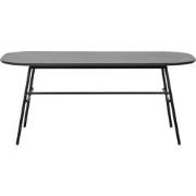 vtwonen Elegance Eettafel - Mango Hout/metal - Zwart - 79x180x90