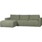 vtwonen Bar Chaise Longue Links - Stof - Groen - 87x280x170