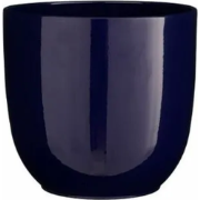 Tusca pot rond d.blauw glanzend h11xd12cm