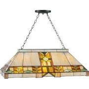 LumiLamp Hanglamp Tiffany  92x47x125 cm  Geel Metaal Glas Rechthoek Ha...