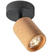 Home sweet home LED opbouwspot Cork - zwart / kurk