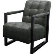 Fauteuil - Salina - lederlook Missouri antraciet 09