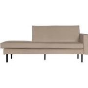 BePureHome Rodeo Daybed Rechts - Velvet - Khaki - 85x203x86