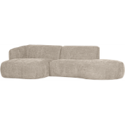 WOOOD Polly Chaise Longue - Polyester - Zand - 71x258x150/105