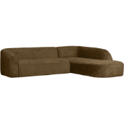 BePureHome Hoekbank Rechts Sloping - Velvet - Brass - 77x274x87/225