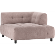 WOOOD Louis 1,5-Zits Chaise Longue - Polyester - Mauve - 73x122x140