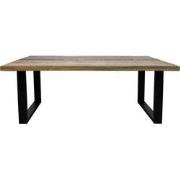 HSM Collection-Rechthoekige Eettafel Melbourne-180x90x77-Naturel/Zwart...