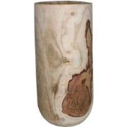 Mica Decorations Vaas Pia  Hout lichtbruin - H 65 x Ø 30 - Decoratie H...