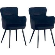 Pole to Pole - Wing chair - Black - Set of 2