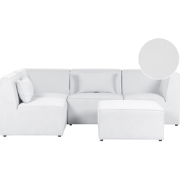 Beliani LEMVIG - Modulaire Sofa-Wit-Corduroy