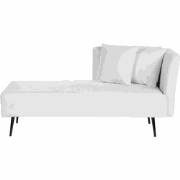 Beliani RIOM - Chaise longue-Wit-Polyester