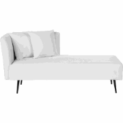 Beliani RIOM - Chaise longue-Wit-Polyester