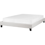 Beliani ROANNE - Tweepersoonsbed-Grijs-Polyester