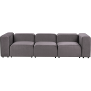 Beliani FALSTERBO - Modulaire Sofa-Grijs-Fluweel