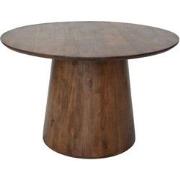 HSM Collection-Ronde Eettafel Drum-140X140X77-Bruin-Mango