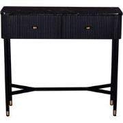 Sidetable Zwart Met Marmer - Japandi Style - 90x33x80cm - Giga Meubel