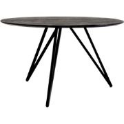 Eettafel Rond 130cm - Zwart Metaal - 4-6 Personen - Marly