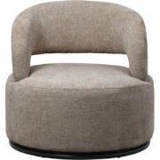 Draaifauteuil - Stof Taupe - Hoogte Rugleuning 77cm - Eliza