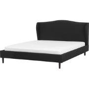 Beliani COLMAR - Tweepersoonsbed-Zwart-Polyester