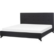 Beliani AMBASSADOR - Tweepersoonsbed-Zwart-Polyester