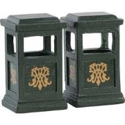 Green trash can set of 2