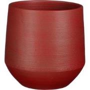 Mica Decorations Evora Bloempot - 24x24x23 cm - Donkerrood