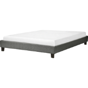 Beliani ROANNE - Tweepersoonsbed-Grijs-Polyester