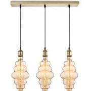 Home sweet home hanglamp Vintage brons 3L Beam Cloud - amber