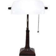 LumiLamp Tafellamp  26x23x42 cm Wit Metaal Glas Bureaulamp