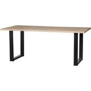 WOOOD Tablo Boomstam Tafel met U-poot - Eiken - 75x160x90