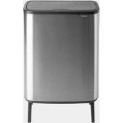 Bo Touch Bin Hi, met 1 binnenemmer, 60 liter - Matt Steel Fingerprint ...