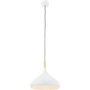 Mexlite hanglamp Bjorr - wit - metaal - 33 cm - E27 fitting - 7730W