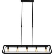 Moderne Hanglamp Aurora Zwart 5-lichts