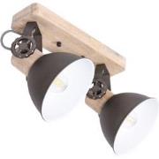 Trendy Opbouwspot Lumen Hout 2-lichts