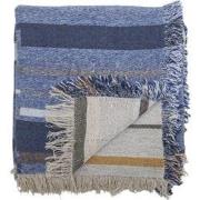 Bloomingville Plaid Toscana blauw 160x130cm