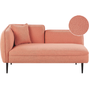 Beliani CHEVANNES - Chaise longue-Roze-Bouclé