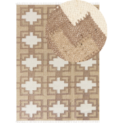 Beliani KONURTAY - Gevlochten-Beige-Jute